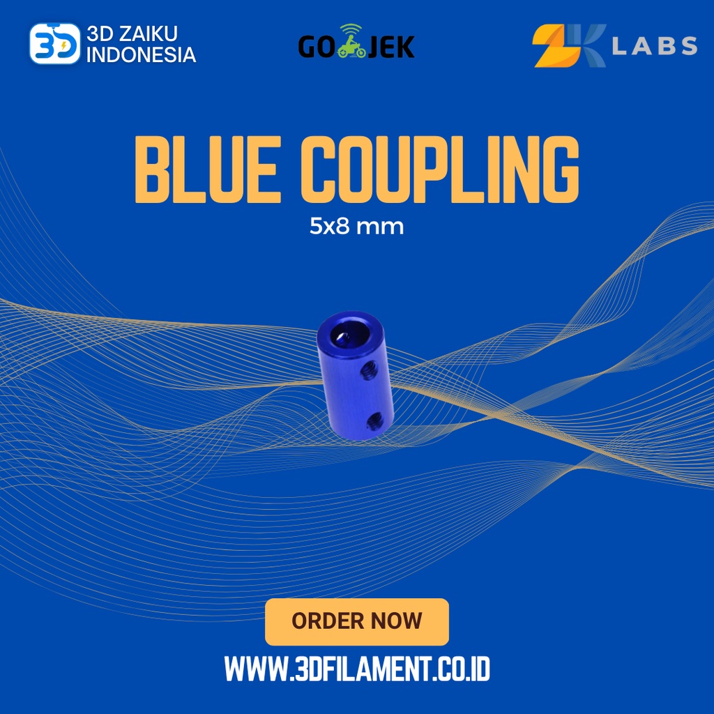 ZKLabs 3D Printer Blue Coupling 5x8 mm