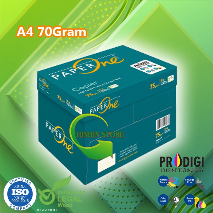 

KERTAS A4 70GSM PAPERONE / PAPER ONE 70GR A4 COPY PAPER/ COPYPAPER A4