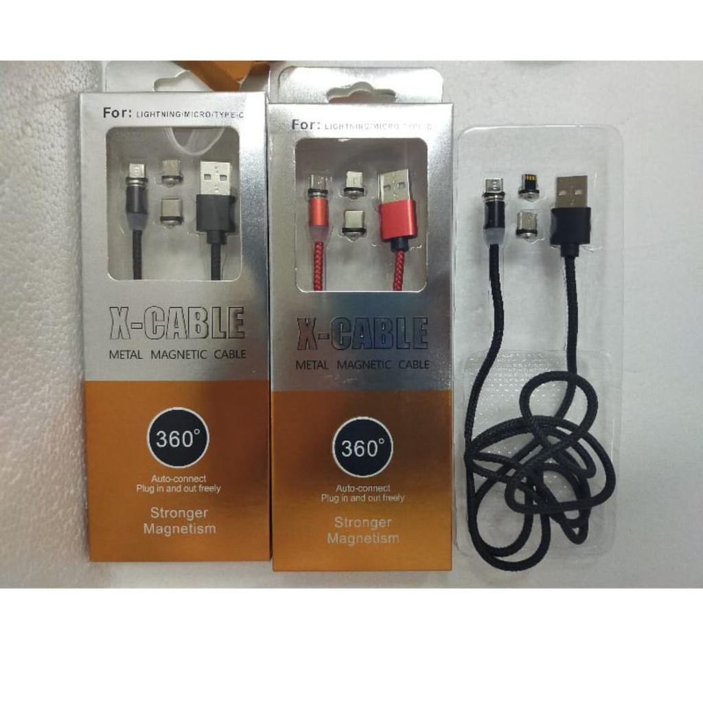 KABEL DATA MAGNET 3 IN 1 (MICRO TYPE C IPHONE)