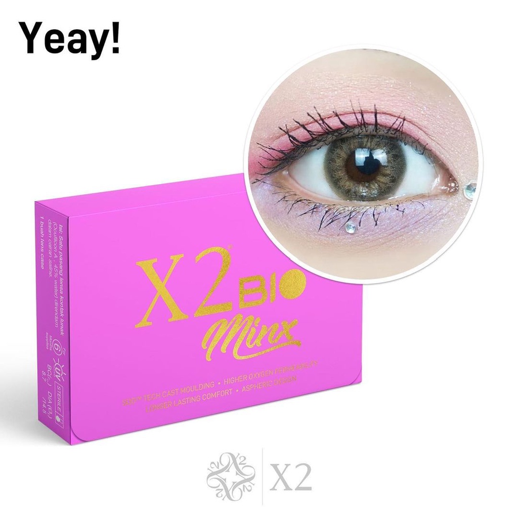 SOFTLENS X2 BIO MINX NORMAL &amp; MINUS (-0.50 S/D -3.00) BY EXOTICON / 14.5MM / FREE LENSCASE / Soflen Softlen Softlens