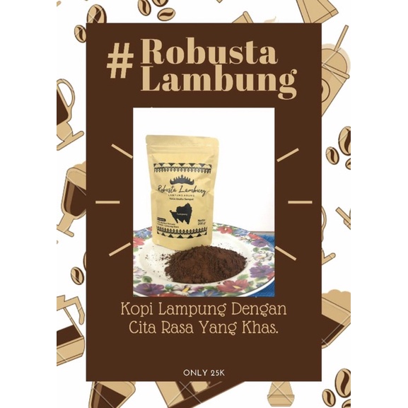 

Lambung(Lampung Abung) kopi robusta bubuk 200gr