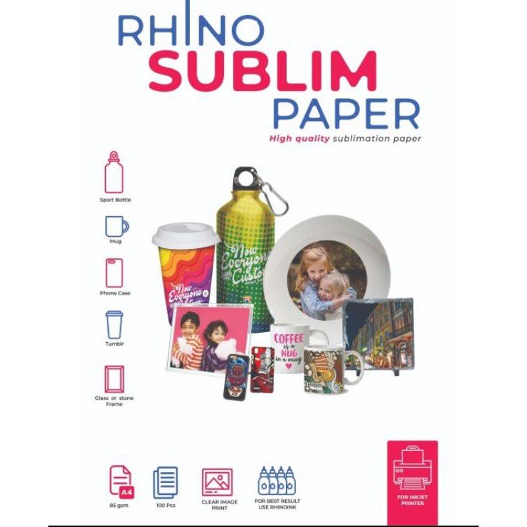 

KERTAS SUBLIM RHINO Ukuran A4 85 Gsm