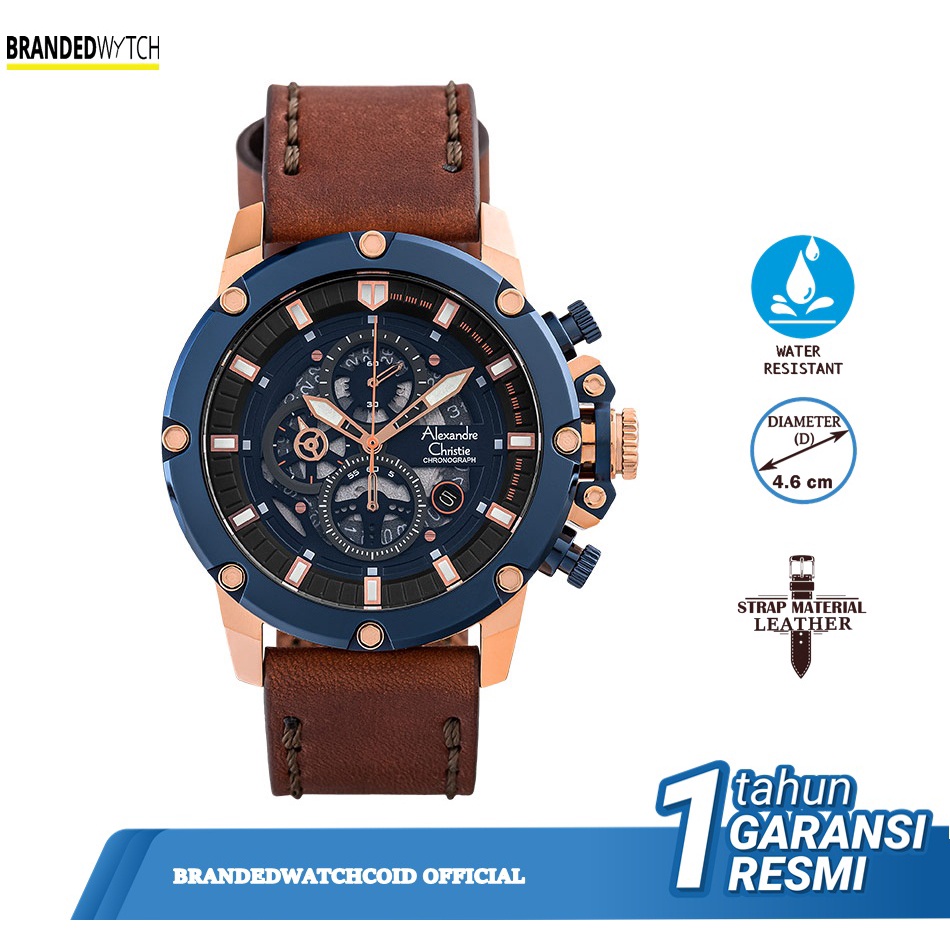 Alexandre Christie AC 6564 Jam Tangan Alexander Christie Pria Original