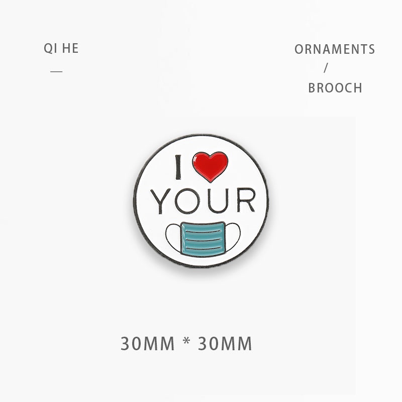 Bros Pin Enamel Desain I Love You 5 Gaya Untuk Hadiah Teman