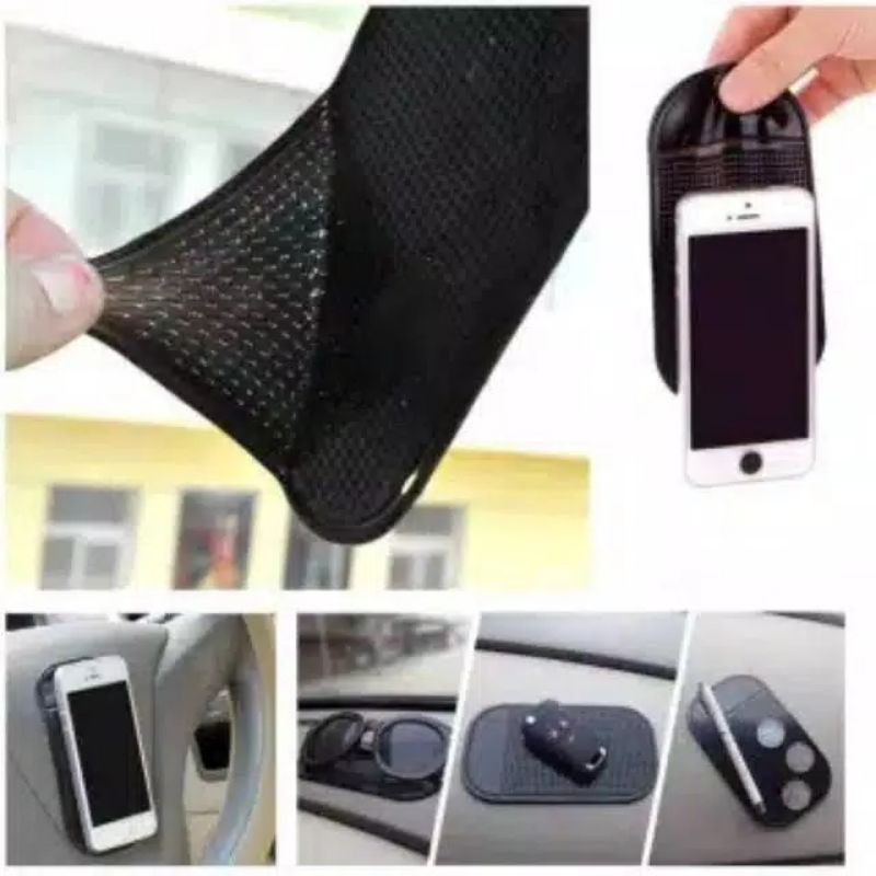 Sticky Pad Anti Slip Hp Mobil Motor Car Mini Storage Organizer Dashboard Ped Koin Coin