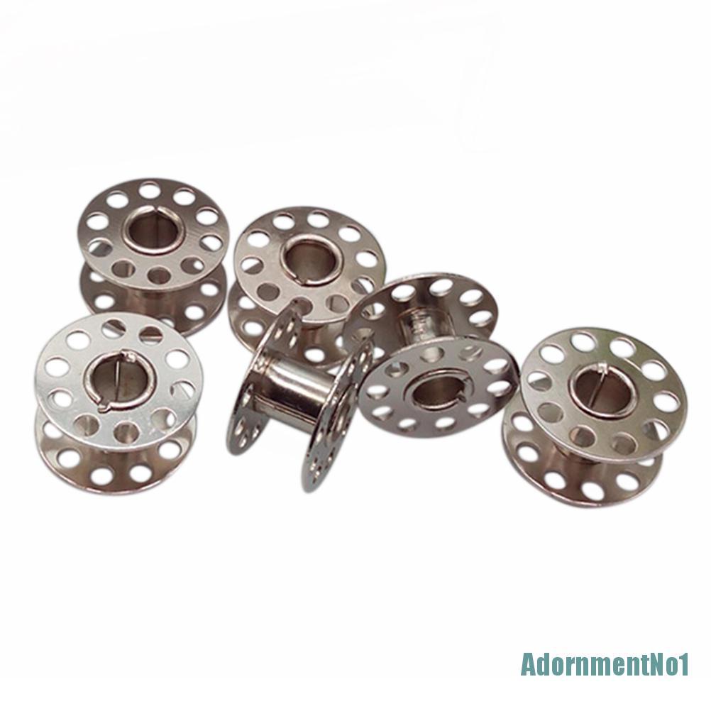 (AdornmentNo1) 20pcs / Set Bobbin / Penggulung Benang Bahan Stainless Steel Untuk Mesin Jahit Viking
