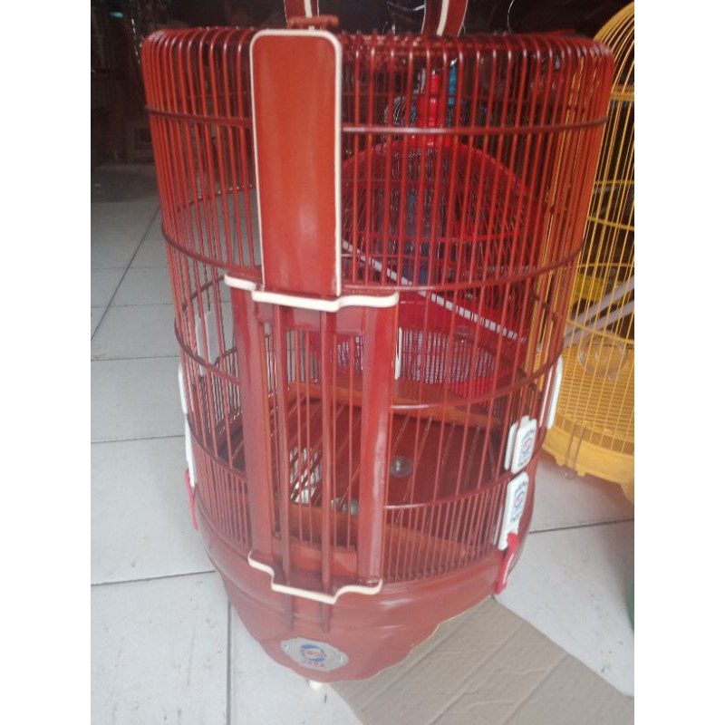 SANGKAR ANIS EBOD AKRILIK (JARI RAPET) COKLAT