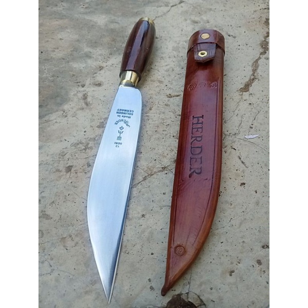 pisau,dapur,cap garpulokal.paksi cor.sarung kulit HERDER.