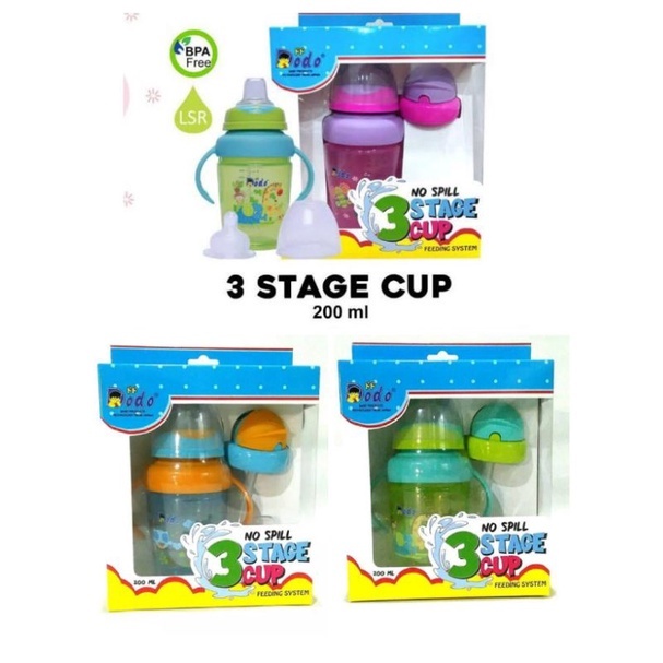 Dodo No Spill 3 Stage Cup Botol Minum 200ml