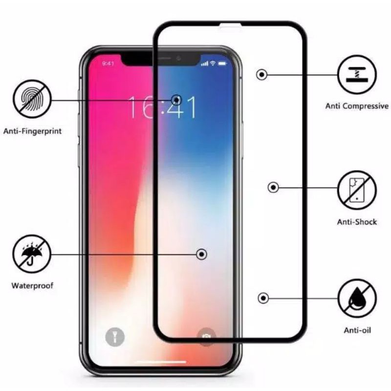 Tempered glass iphone x/xs/11pro full cover premium quality