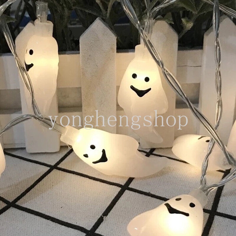 Lampu String Led 1.5 / 3m Tenaga Baterai Bentuk Labu Halloween Untuk Dekorasi Pesta