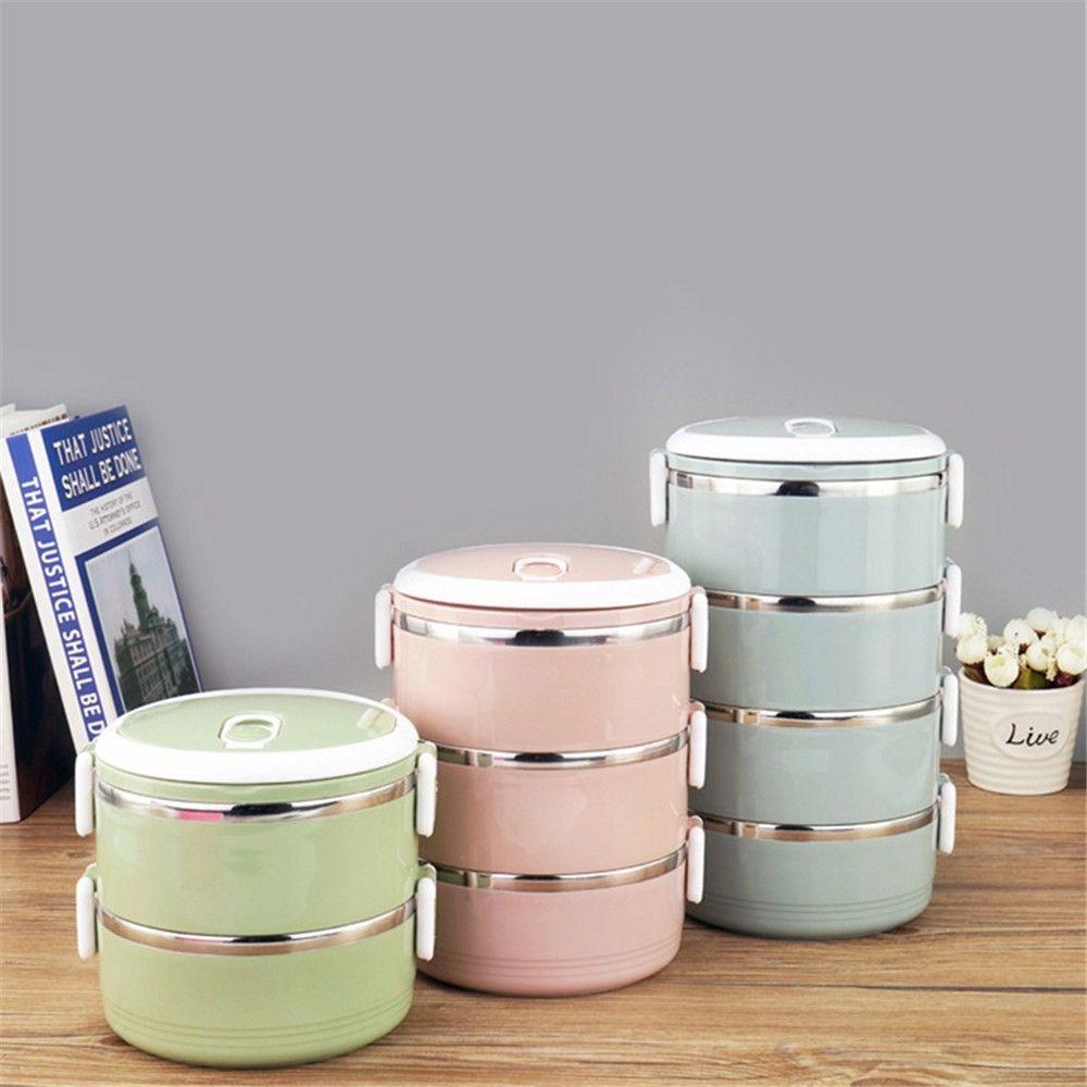 R-FLOWER 1/2 /3 Layers Lunch Box Anti Bocor 1/2/3 Layers Stainless Steel Food Container