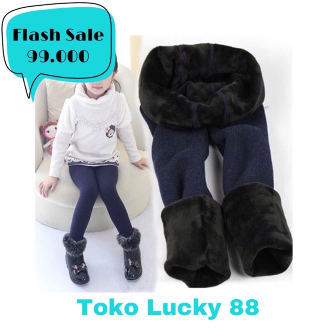 IMPORT MOLLAD Legging Thermal Kids Anak Wool Velvet Winter Musim Dingin