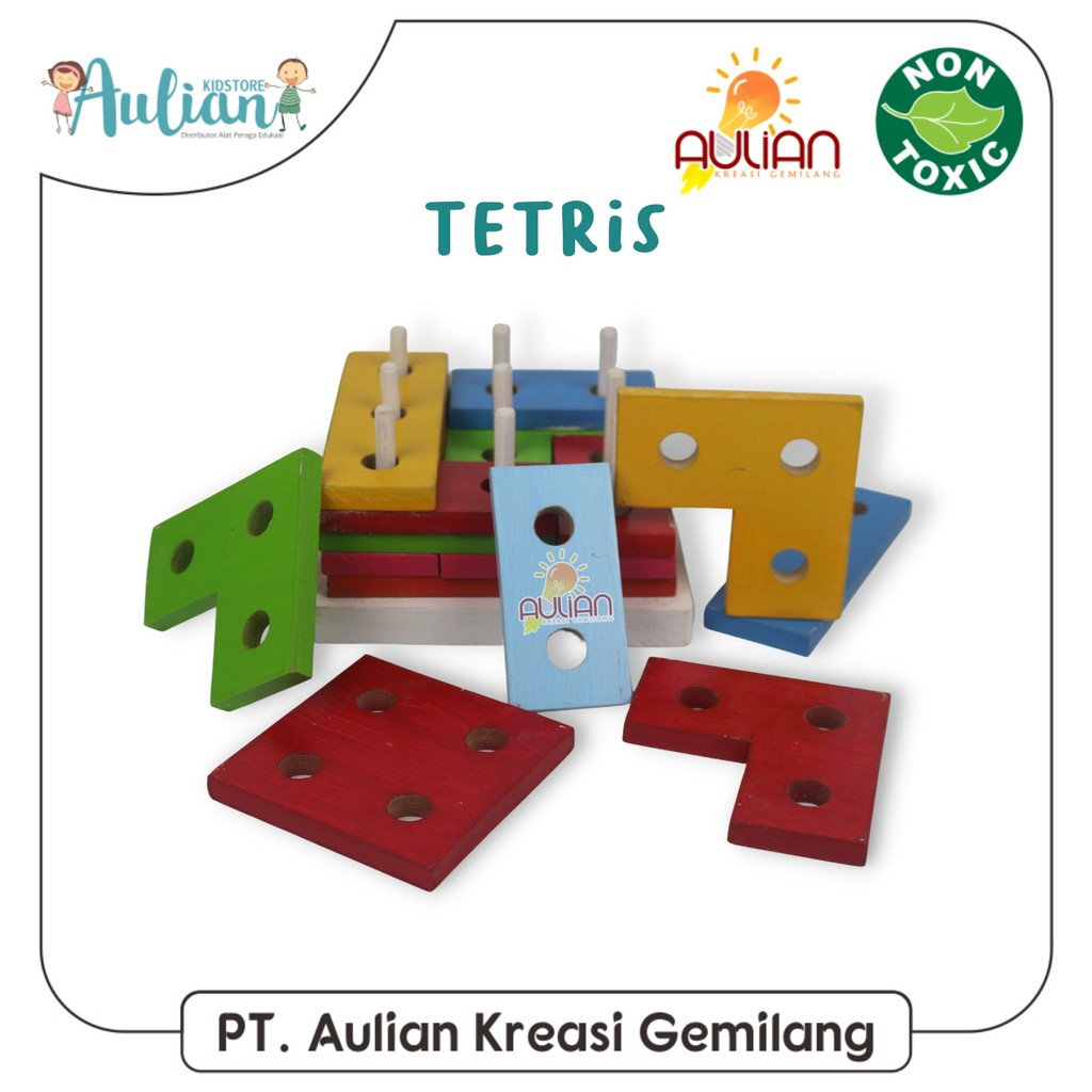 TETRIS MAINAN KAYU/ MAINAN EDUKASI / ALAT PERAGA EDUKASI / MAINAN MONTESSORI