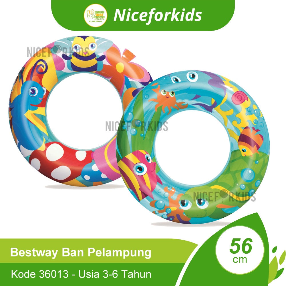 Bestway 36013 Ban Pelampung Renang Anak Ukuran 56cm Usia 3-6 th / Ban Renang Bulat