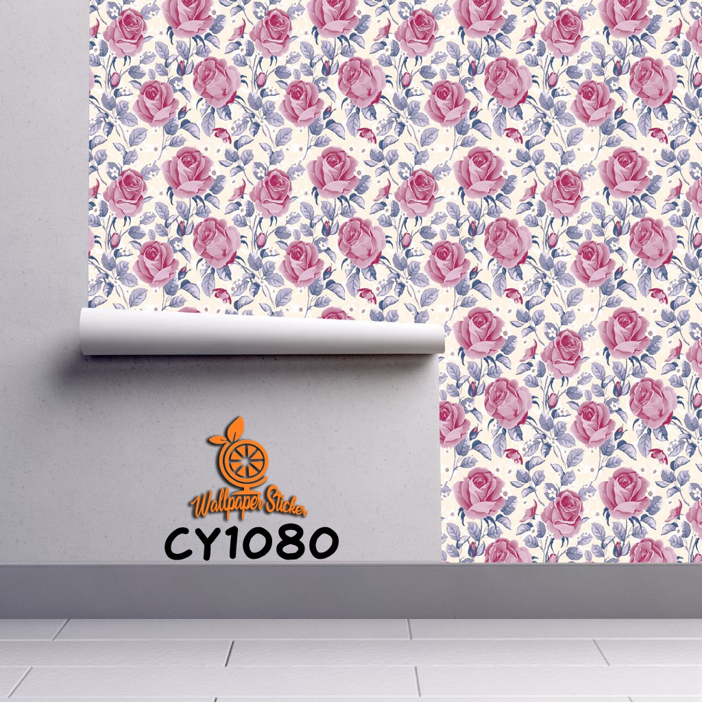 Walpaper Dinding Stiker Wallpaper Sticker bunga Batik Karakter Walpaperdinding Cy1080