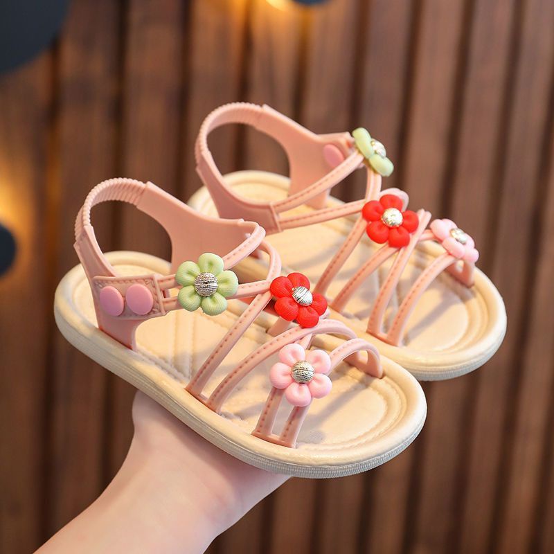 Bundara.id Se-128 Size 24-35 Sendal anak perempuan bunga tali import sandal anak cantik jelly import