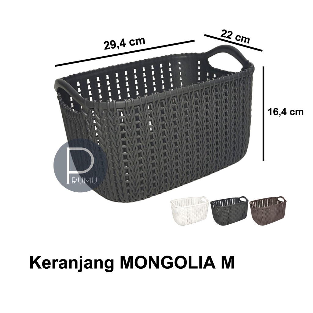 Grosir Keranjang Serbaguna - Keranjang Plastik - Keranjang Persegi Panjang - Keranjang Penyimpanan - Keranjang Organizer - Mongolia M