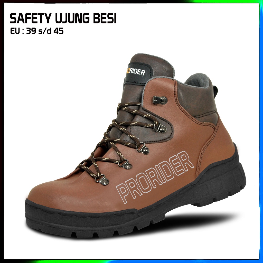 Sepatu gunung safety murah / sepatu motor harian / sepatu touring / prorider