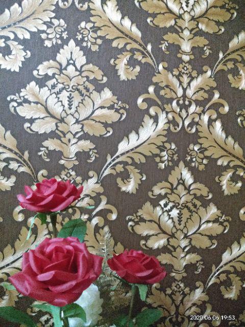 Wallpaper Dinding Vinyl Bertekstur  Timbul Dan Premium