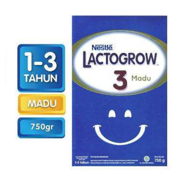 Lactogrow 3 Madu / Vanila / Plain(original) 750gr