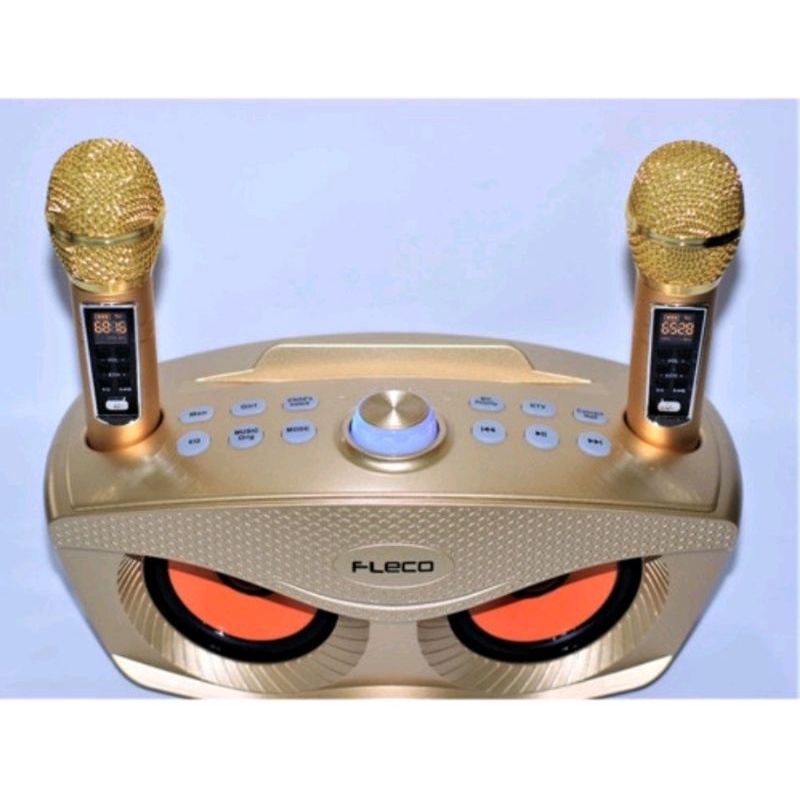 Speaker Mic Fleco Karaoke FL - 311 Free Mic Wireless Speaker Bluetooth