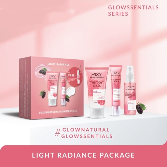 PAKET  PIXY GLOWSSENTIALS PAKET LIGHT RADIANCE PINK &amp; GLOWSSENTIALS POLLUTION OFF by AILIN