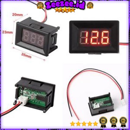 ATORCH Alat Pengukur Tegangan Listrik Voltmeter LED - 123 - Black