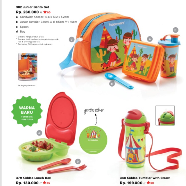 tupperware lunch box for kid with bag