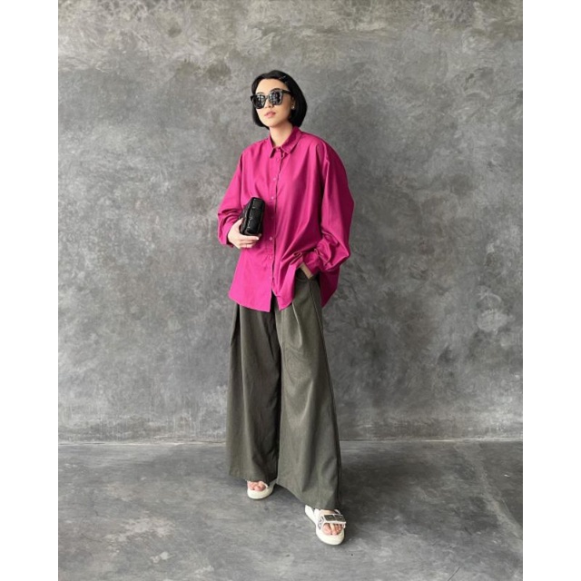 TRICK & TRICKY OVERSIZED SHIRT MAGENTA