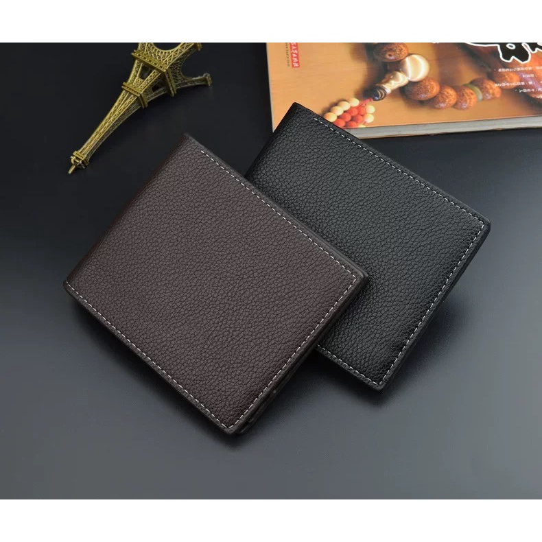 ORIGINAL DAIQISI DOMPET UANG BIFOLD LIPAT PRIA TEBAL BAHAN SINTETIS 0018-1