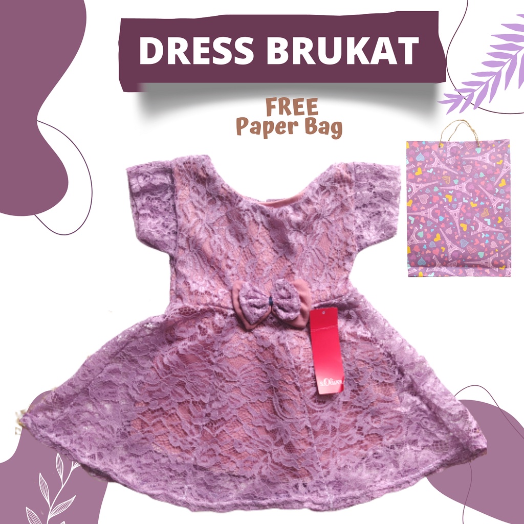 Kado Bayi Dress Baju Anak Perempuan Brukat