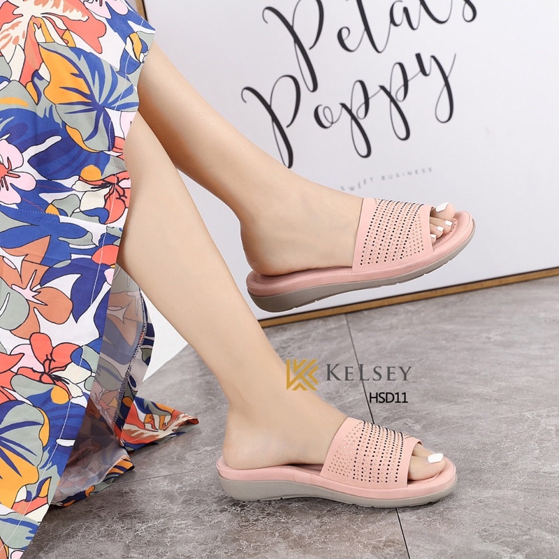 Kelsey Sandal Selop Wanita Import / Sendal Slip On Wanita HSD11