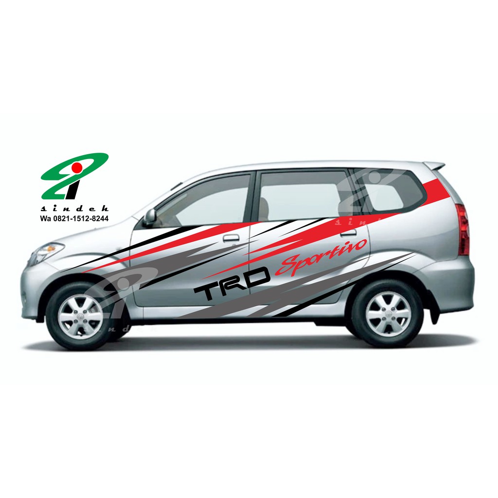 cutting sticker mobil avanza agya yaris fortuner innova stiker trd sportivo keren