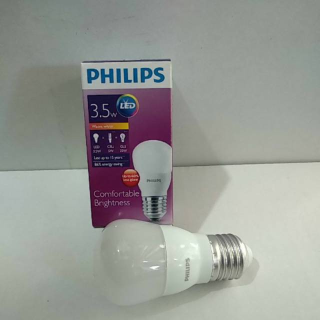 lampu philips led bulb 3.5w kuning