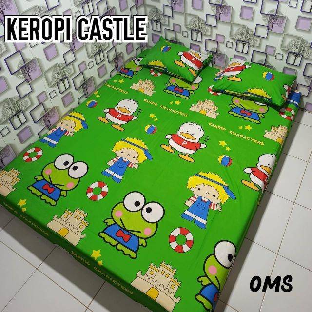 Sprei karakter size 180 x 200 keropi castle