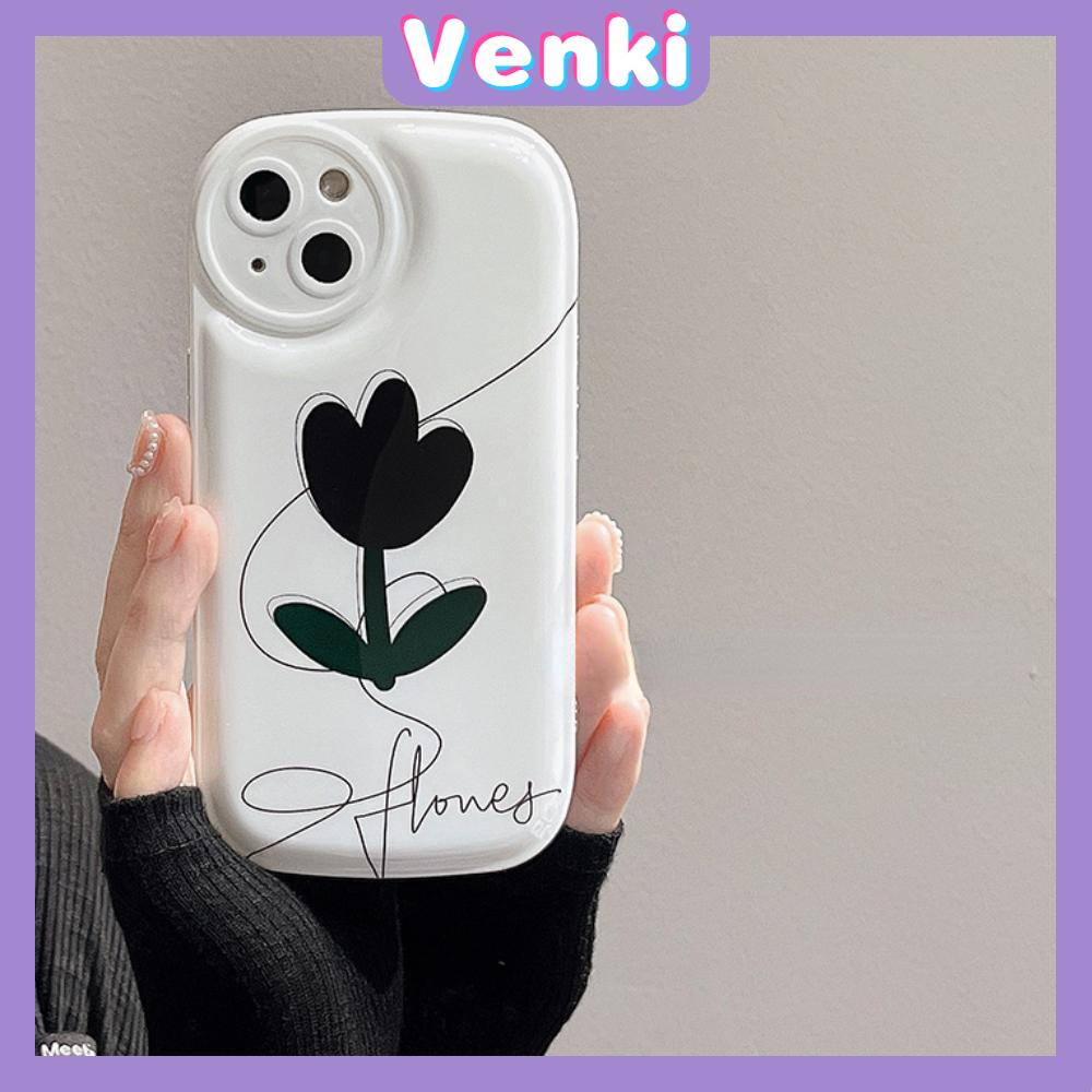 iPhone Case TPU Silicone Soft Case Airbag Shockproof Protection Camera Tulip Flower Simple Style Compatible For iPhone 11 Pro Max 13 Pro Max 12 Pro Max 7Plus xr XS Max