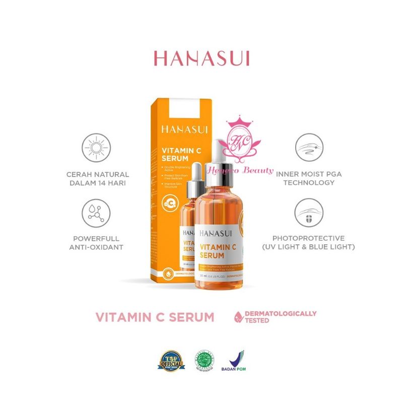 Serum Vit C Kuning Hanasui Kemasan Baru Original BPOM / New Pack Serum Hanasui Orange