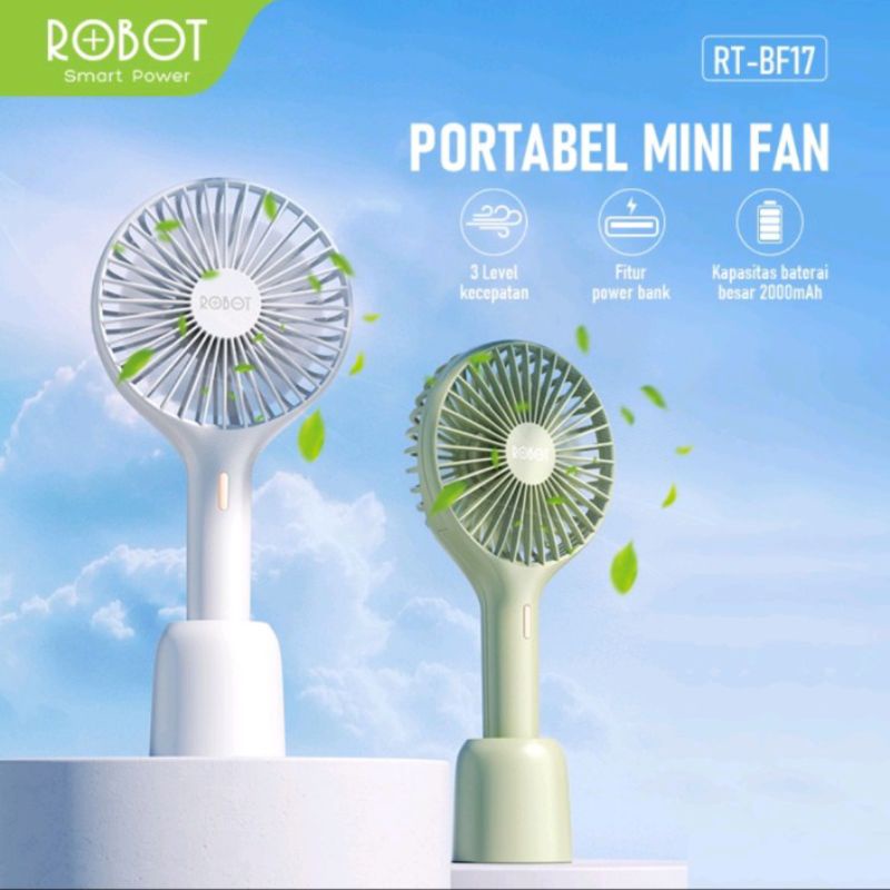 Kipas Mini ROBOT RT-BF17 Kipas Portabel Original Robot RTBF17 Garansi Resmi