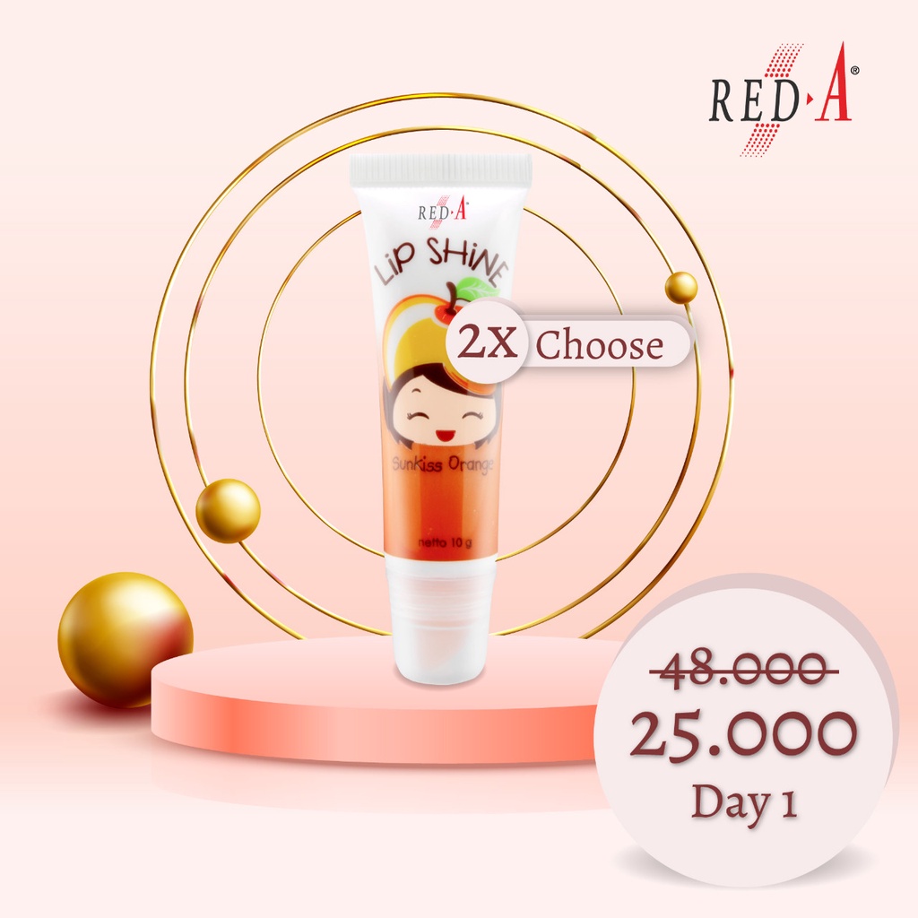 Paket 2 Red-A Lip Shine Viva