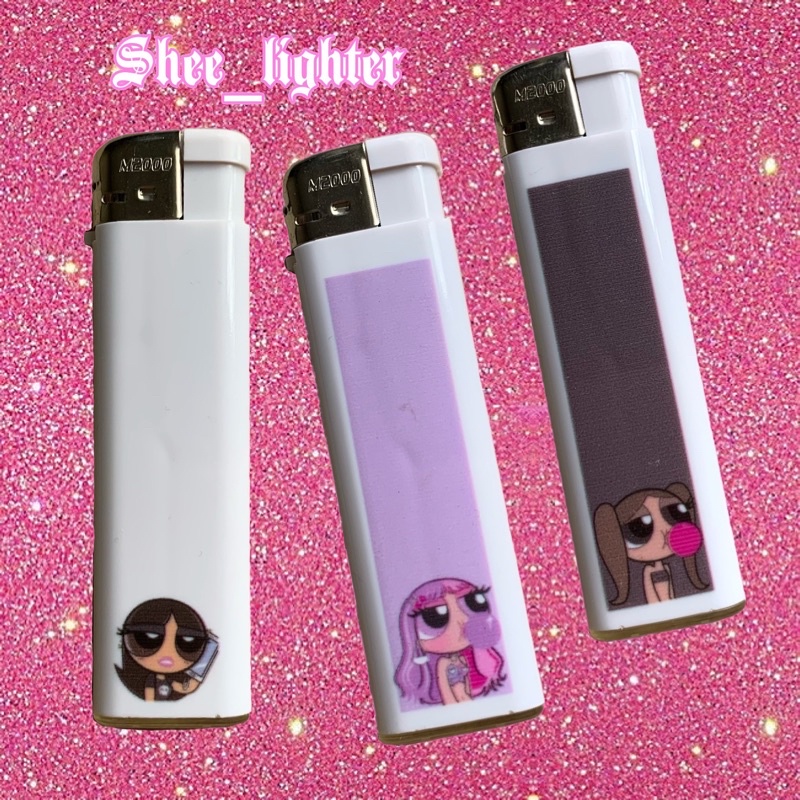 Lighter / korek api / korek gas / korek custom / mancis lucu powerpuff edition
