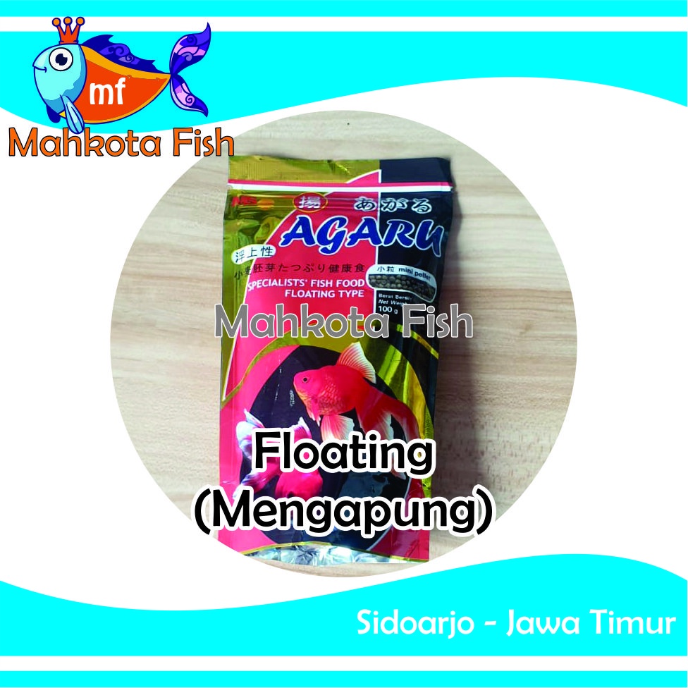 Pakan Ikan AGARU 100gr | Pakan Koki | Pakan Tenggelam dan Pakan Mengapung | Makankan Ikan | Pelet Ikan Hias