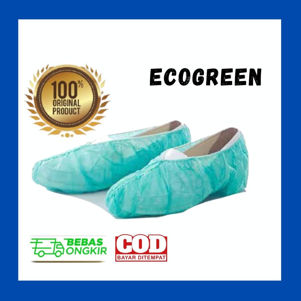 Disposable Shoe Shoes Cover Non Woven Spun Bond Spounbond Sepatu Medis Sekali Pakai PUTIH HIJAU BIRU-2