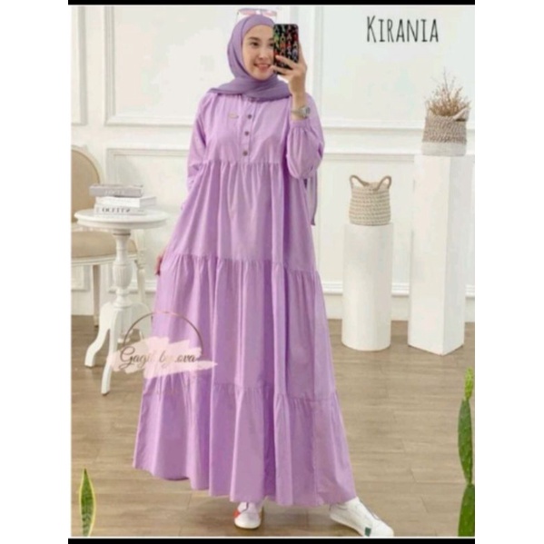 mididres rayon kirania kancing depan / gamis susun gamis canda mididres muslim