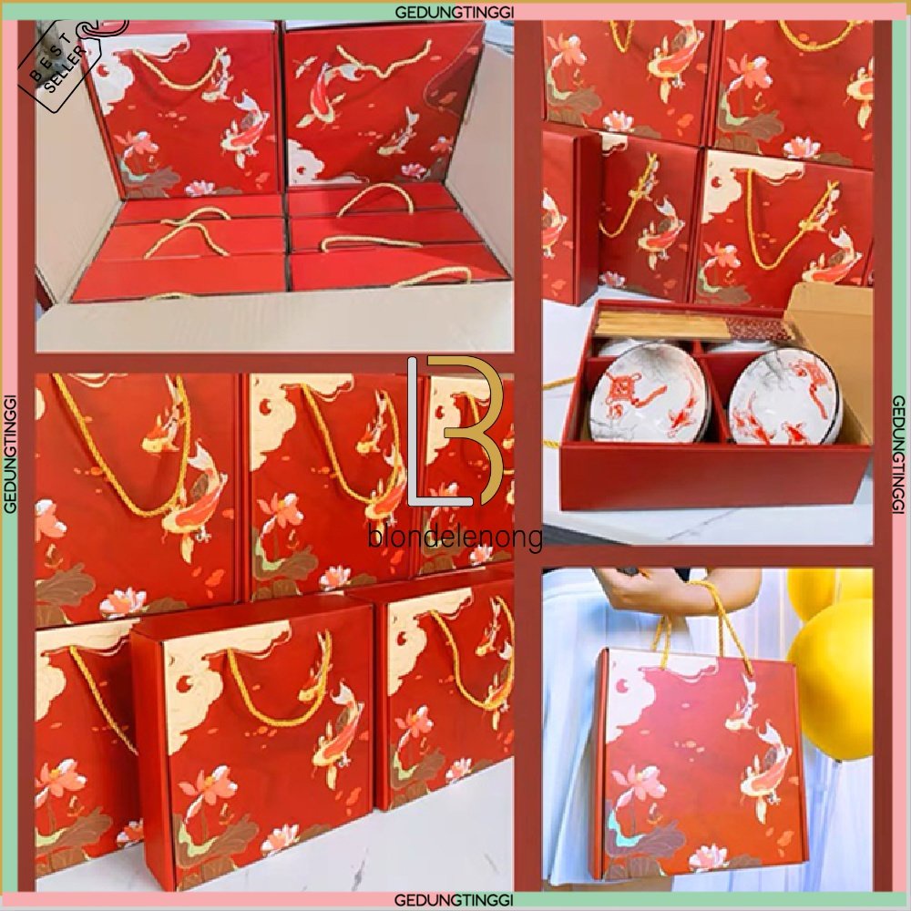 Gift Box Kado Hampers Kotak Parcel Parsel Suvenir Bag Piring Set Mangkok Mangkuk Set Kecil Saji Sayur Sup Mie Ramen Bakso Soto Nasi Jepang Korea Estetik Aesthetic Cny Imlek Sincia Natal Ikan Mas Koi Koki 2023 Stackable Japaneese Korean Rice Bowl Keramik