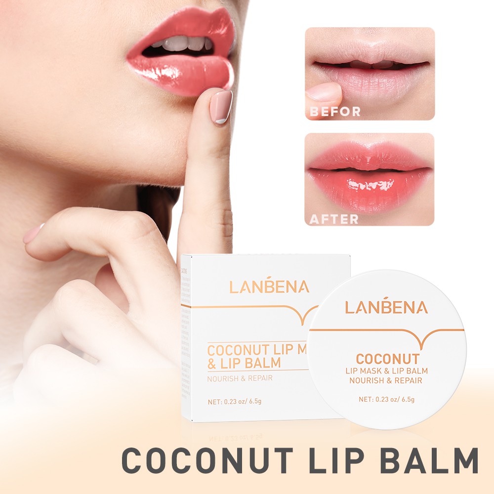 LANBENA Lip Mask Lip Balm Lip Scrub Rose / Aloe Vera / Coconut / Sugar - Melembabkan Merawatan Bibir