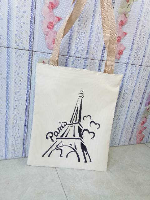 Tote Bag / Tas Belanja / Tas Kuliah Pakai Resleting