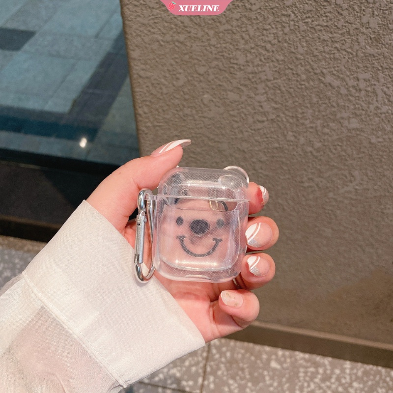 Casing soft case Silikon Motif Kartun Beruang Lucu Untuk AirPods 1 / 2 / 3 Pro