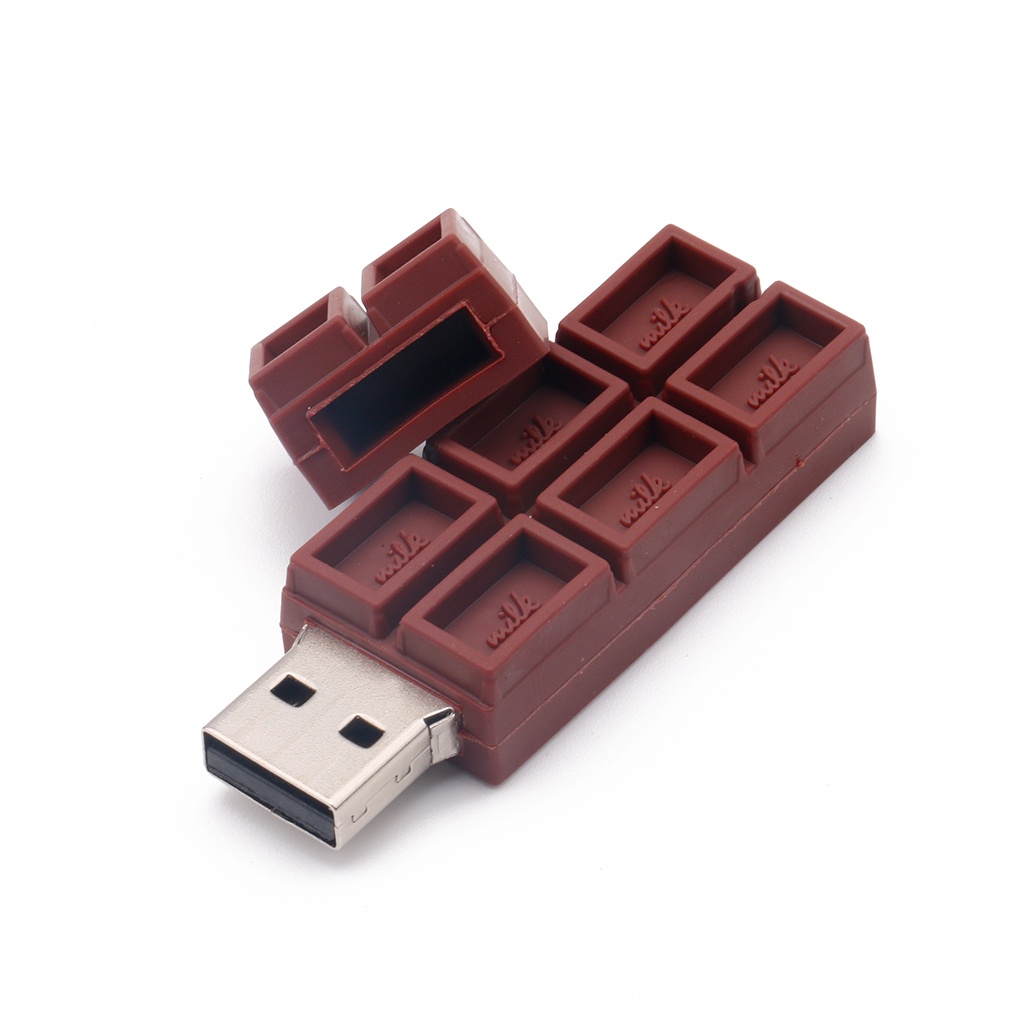 Flash Disk USB Portable High Speed Bentuk Coklat Bahan Silica gel Kapasitas 8GB / 16GB / 32GB / 64GB / 128GB