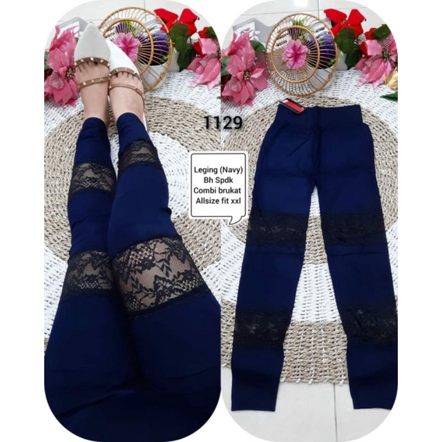 Legging brukat tembus wanita Import - Legging import - pusatlegging16